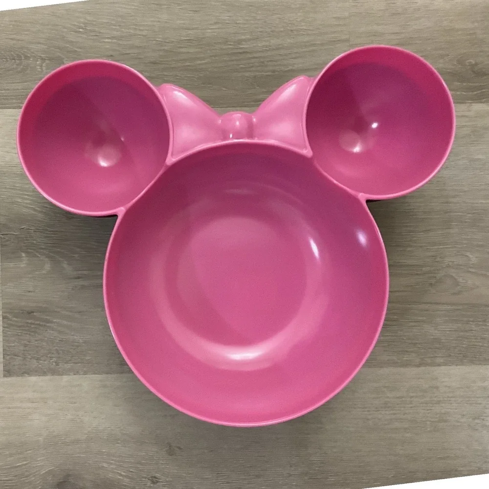Disney Mickey and Minnie Mouse Melamine Snack Bowls Set of 2 Pink Black Zak